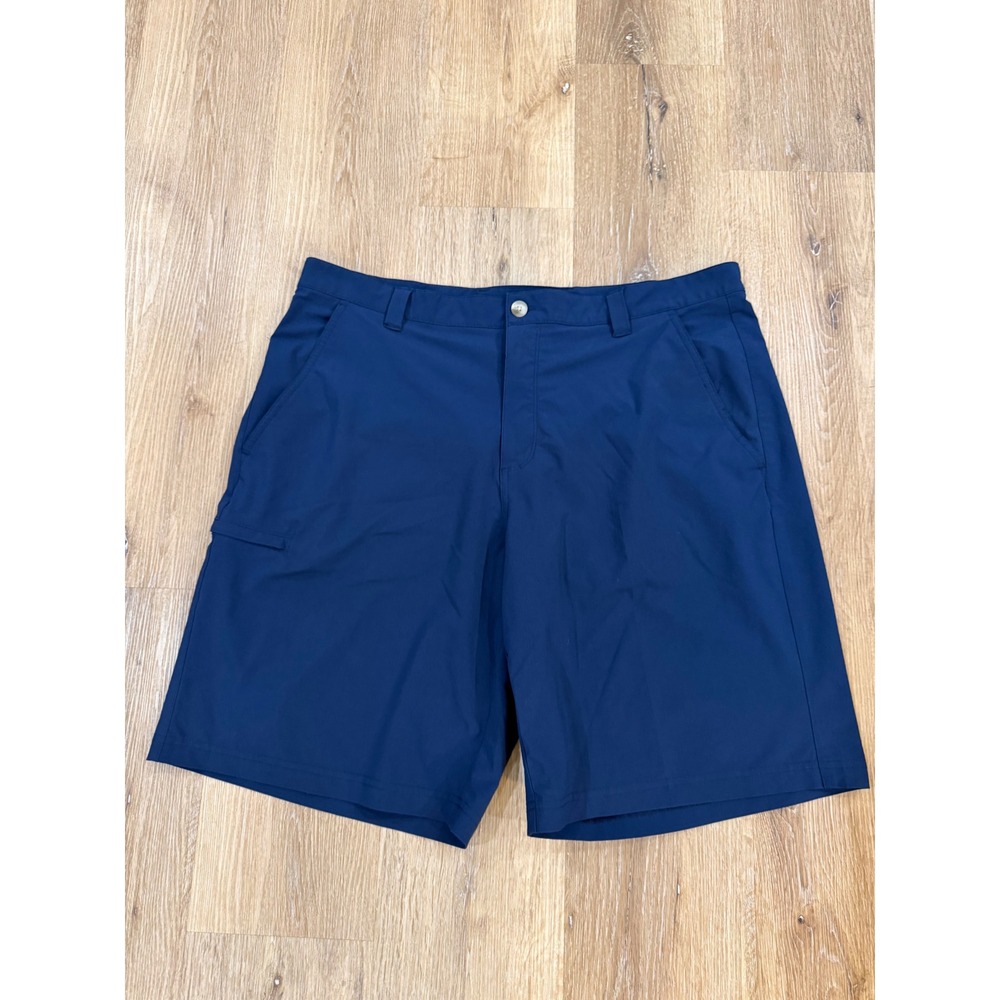 Columbia Sportswear Mens Navy Blue Stretch Hiking Shorts Omnishield 38W‎ 10 inch
